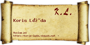 Koris Léda névjegykártya